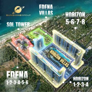 Mặt bằng phân khu chức năng thiết kế dự án Sunshine Bay Retreat